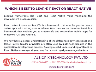 React vs React Native mobile app development react react native react vs react native reactjs software development web app development