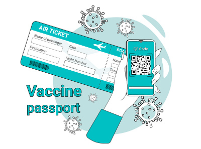 Vaccine passport app branding design graphic design illustration logo typography ui ux vector