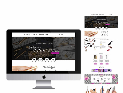 Babe Lash Website adobe xd web design website