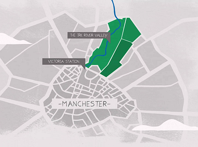 Northem Gateway - Manchester Map city grey handrwitten illustration manchester map map map illustration texture town