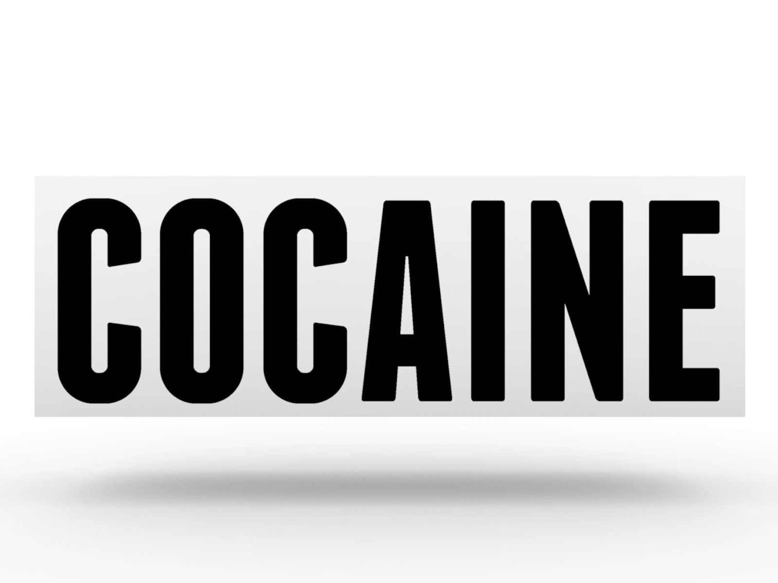 Cocaine - Type C4D Experiment black and white cocaine typography