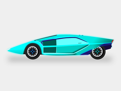 Vector Dreams blue car dreams future futuristic retro shine vector