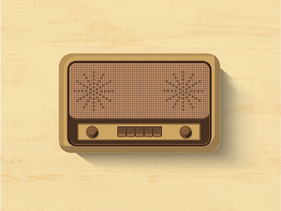 Old Radio Vector illustration illustrator music old old radio old school radio sound vector