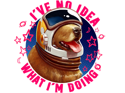 Space Dog animal dog illustration scifi space