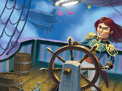 Sky Pirate fantasy illustration pirate