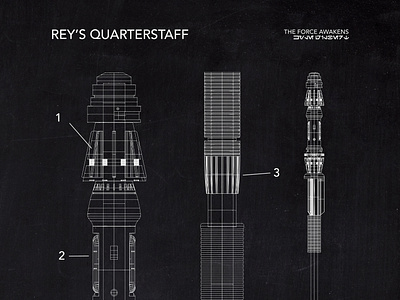 Rey's Quarterstaff Blueprint