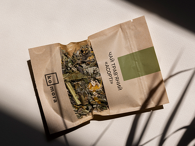 Tea packaging design for Komora brand