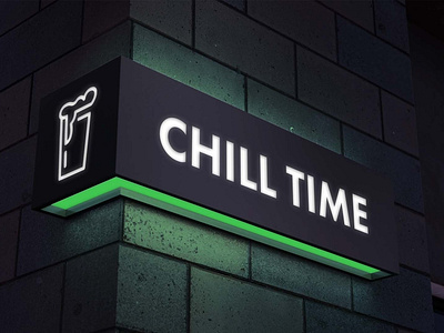 Logo and light box for CHILL TIME