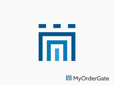 MyOrderGate abstract castle delivery manager delivery service fortress gate geometry logo parcels platform website