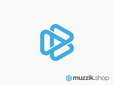 muzzik.shop abstract audio equipment ecommerce equipment logo monogram music online shop online store platform website