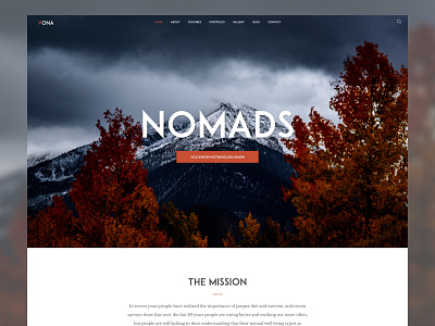 Vona agency design html nomad nomads sketch travel ui design vona web design wordpress