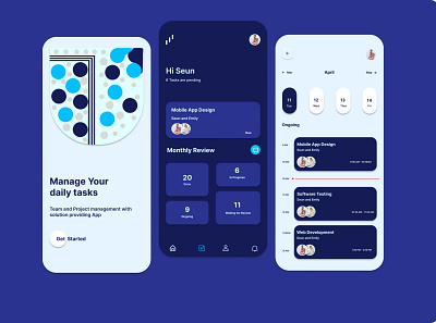 My Daily Task blue graphic design ui