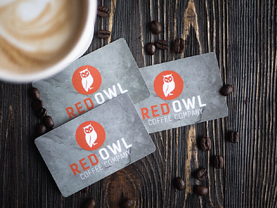 Red Owl Coffee Gift Cards branding coffee gift cards logo