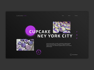 Cupcake cafe - Website Design design graphic design ui ux