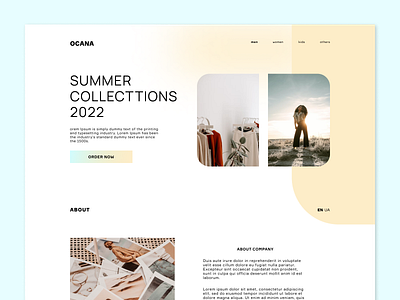 OCANA - Clothing Store Design design ui ux