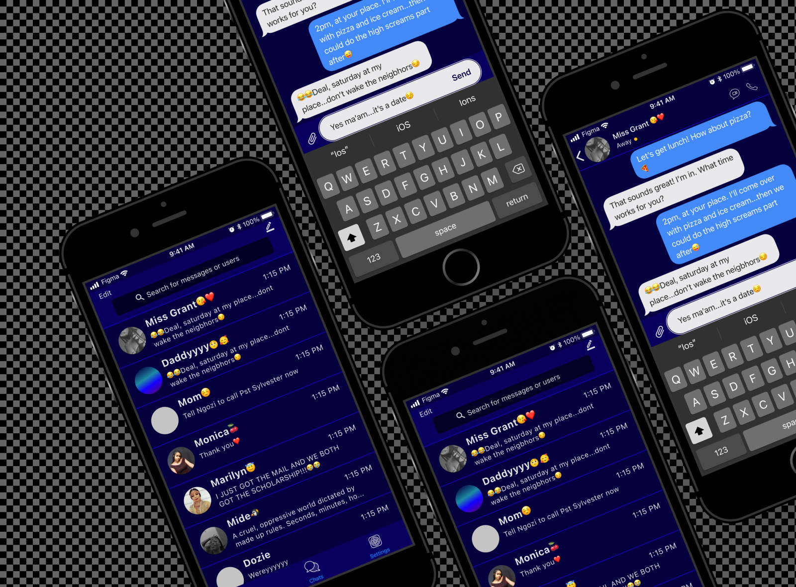 iOS Chat App Design by Eke Paul on Dribbble