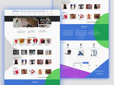 Fashion Website Landing Page design landing page ui design ui ux