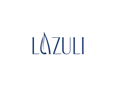Lazuli blue branding design elegant logo ocean sail sea simple stone stylish