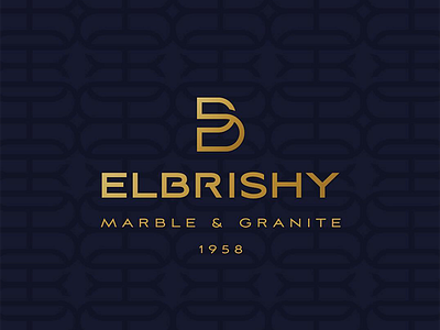 Elbrishy blue dark blue date elegant gold granite logo marble stylish
