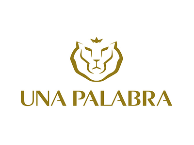 Una Palabra crown design elegant gold interior king lion logo one spanish stylish word
