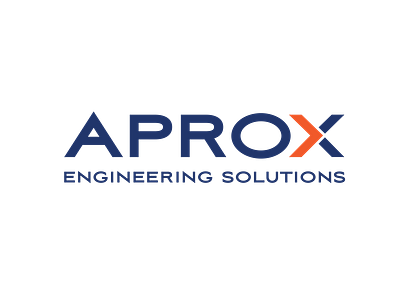 Aprox arrow blue dark blue design elegant engineering geometric art left orange right sharp simple solutions typography