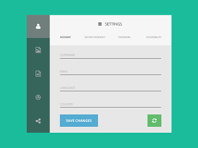 #Dailyui #007 clean dailyui 007 flat interface settings settings ui ui design user