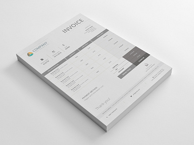 Invoice/Bill 210x297mm a4 clean corporate creative design elegant invoice print pro professional psd