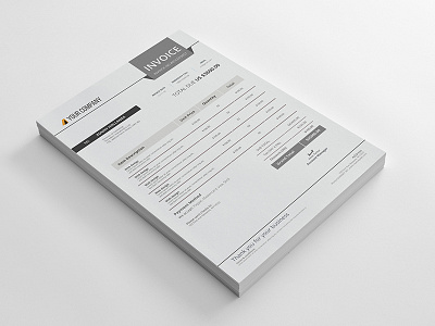 Clean Invoice flat pdf invoice print pro professional invoice psd invoice red simple invoice template unique vector invoice