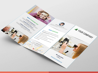 Tri fold Brochure a4 abstract advertising agency blue book brochure brochure design business clean company company profile