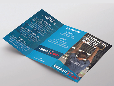 A4 paper Trifold brochure a4 paper clean flat design gym modern professional trifold brochure
