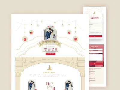 Digital Wedding Invitation Buddhist Mobile & Web App animation app branding design digital wedding graphic design icon illustration interface invitation landing page logo minimal typography ui vector web web app wedding card wedding invitation