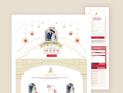 Digital Wedding Invitation Buddhist Mobile & Web App animation app branding design digital wedding graphic design icon illustration interface invitation landing page logo minimal typography ui vector web web app wedding card wedding invitation