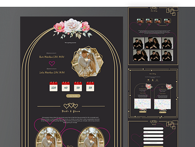 Wedding Invitation Landing Page design digital wedding graphic design illustration interface landing page ui ux web design