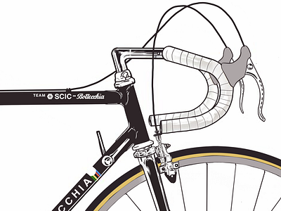 Bottecchia Team - Classic road bike illustration