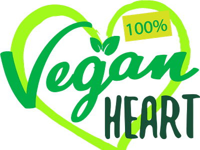 Vegan Logo adobe illustrator branding design graphic design heart heart design illustration logo vegan vegan design vegan food