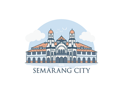 1000door or Lawangsewu Semarang Landmark 01 architecture attraction building buildings central christianity church city famous java indonesia land mark landmark lawang sewu lawangsewu old semarang sky tourism towers travel