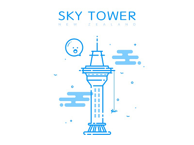 【NZ】Sky Tower illustration whv