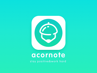 Logo Acornote acorn icon logo note ui