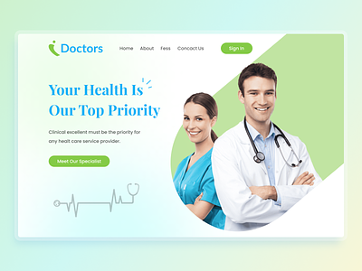 Medical Landing Page appointment appointment booking clinic consultant consultation doctor doctor app doctor appointment e health app health app health care healthcare home page hospital landing page medical online doctor online healthcare ui website design