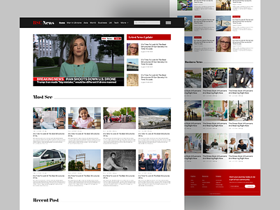 News Landing Page article blog blog post landingpage news news 24 news website newsfeed newspaper online news podcast product design story typography ui ui ux user experience user interface website design white