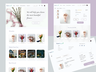 Florist Website branding design logo ui ux