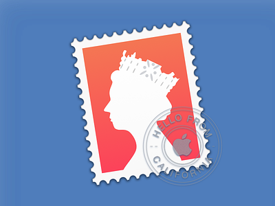 OS X Mail Icon (UK redesign) apple crown mac mail os os x post queen stamp yosemite