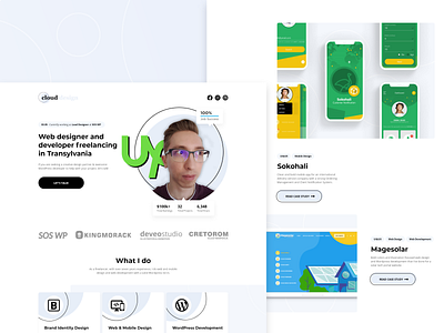 2021 Portfolio Revamp adobe xd clean design designer landing page mockup personal brand personal portfolio portfolio romania upwork website design