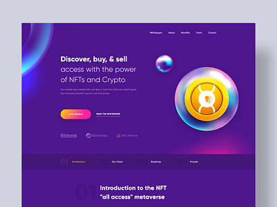 Crypto NFT Platform adobe illustrator adobe xd altcoin bitcoin blockchain coin crypto design ethereum illustration landing page marketplace nft token ui web design