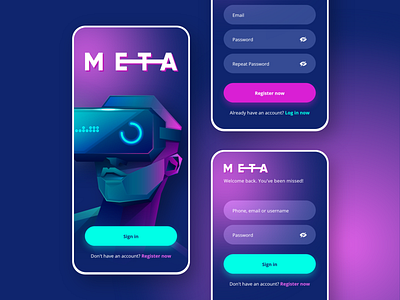 META App Concept adobe xd app concept crypto crypto design cryptocurrency graphic design illustration iphone meta meta design metaverse mobile app nft nft artwork xd