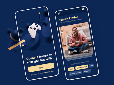 Gamers Social App Concept