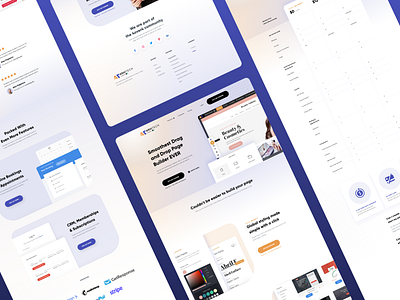 Web Builder Pages Showcase adobe xd clean design company website design figma gradient design graphic design modern design online service saas tech website web builder web design webflow website