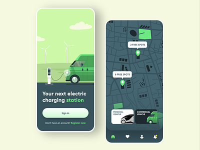 EV Charging Stations App Concept