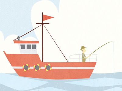 (Not so Regular) Fishing art print illustration poster