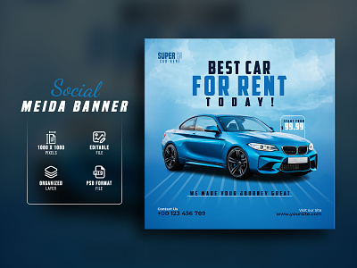 Car Rent Social media Banner